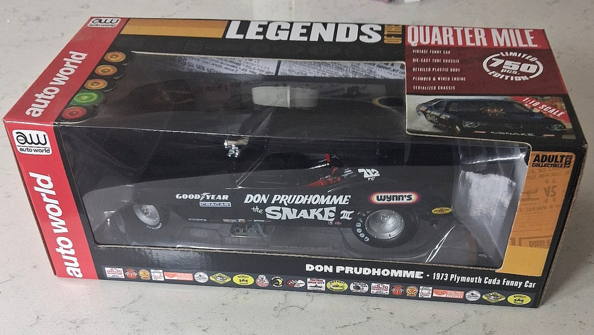 1/18 DON PRUDHOMME THE SNAKE lll 73 CUDA 1/750 WYNNS | eBay