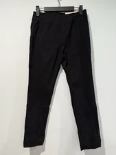 NEW Soft Surroundings Pants PXS Black Straight Ankle Stretch Travel Casual Work