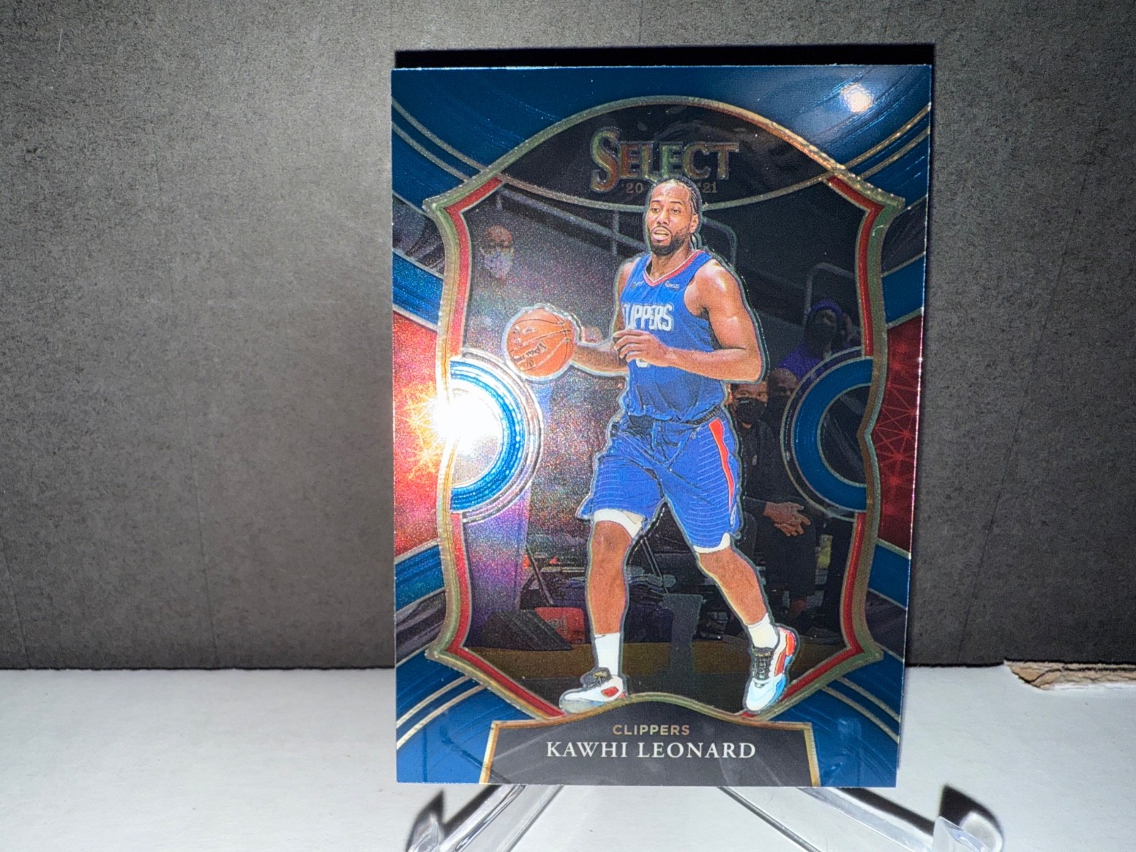 2020-21 NBA Panini Select Kawhi Leonard #37 Blue Retail Base Card