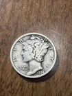 1924 Mercury Dime - Actual Silver Coin Shown Fine Shape Same Day Shipping Free