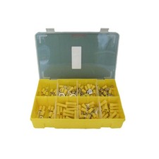 Tecniks TPB16 Assorted Yellow Terminals 140-Pack Electrical Wiring Connectors