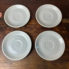 Set of 4 Fiesta Fiestaware Original Vintage 1951-1959 Gray Saucer Plates