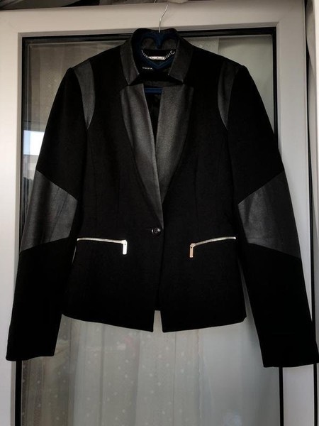 Women Karen Millen Blazer Black Cotton 36 / S / 44