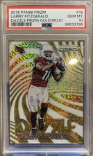 2016 Panini Prizm #19 LARRY FITZGERALD Dazzle Gold Mojo /10 PSA 10 RARE CASE HIT