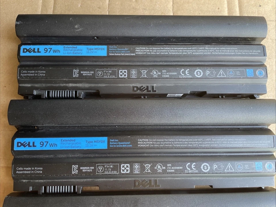 Lote de 4 Baterías Genuinas Dell E6420 E6520 9 Celdas 97Wh M5Y0X - BIOS "Justas" Foto 4 de 4