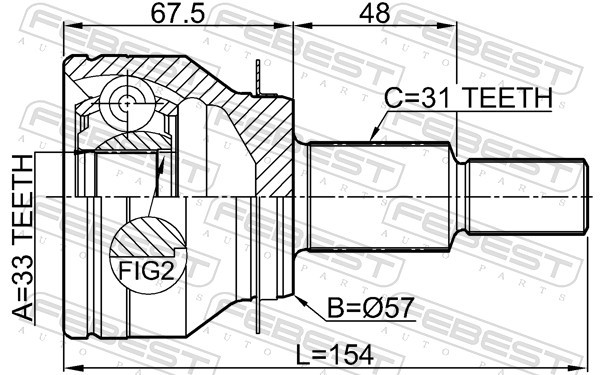 Fits FEBEST 0510-KEMT EXTERNAL CRANK JOINT MAZDA CX-5 KE 2011-2012 EU ⭐UK Stock⭐