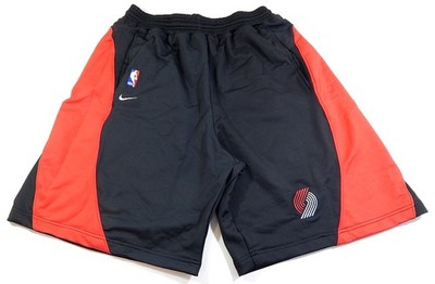 Portland Trail Blazers Nike Team NBA Team Issued Training Shorts Black Red M