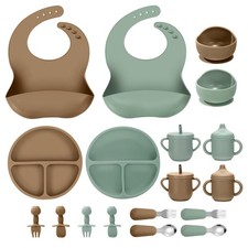Silicone Baby Feeding Set, 18PCS Baby Led Weaning Supplies, Eating Essentials...