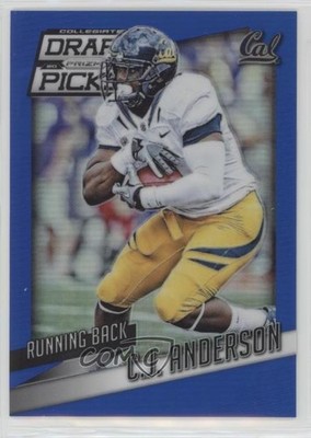 2015 Panini Prizm Collegiate Draft Picks Blue Prizm 21/75 CJ Anderson #21 0c2