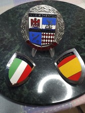 Lot Of 3 Vintage Enamel Car Grill Badges Cote Dazur Italia Espana Lot Of 3 Vintage Enamel Car Grill Badges Cote Dazur Italia Espana