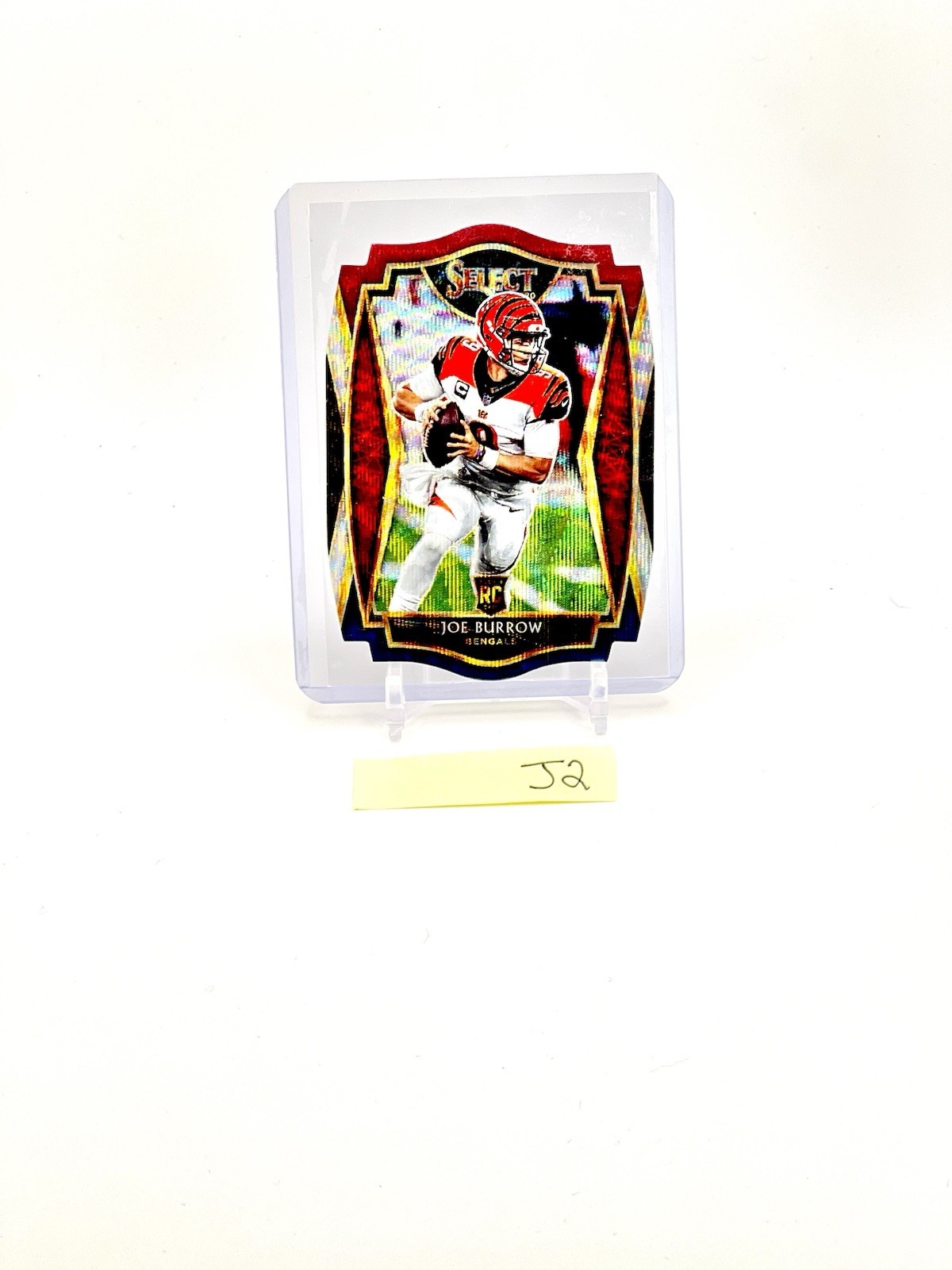 Joe Burrow 2020 Panini Select Premier Level #146 Tri-Color Prizm Die-Cut Rookie