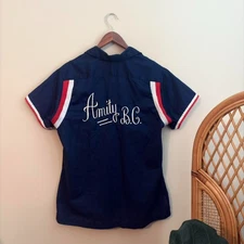 True Vintage 1960's Authentic Hilton Chain Stitched "Brenda" Bowling Button Up M