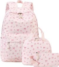 Teen Girls School Backpack Kids Bookbag Set with Lunch Box Pencil Case Travel La