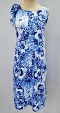 Lilly Pulitzer Dress Medium Blue White Luella Swing Catch and Keep Sleeveless