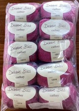 Debbie Bliss Cathay cotton viscose silk yarn  12010 pink/purple 500g NEW in bag