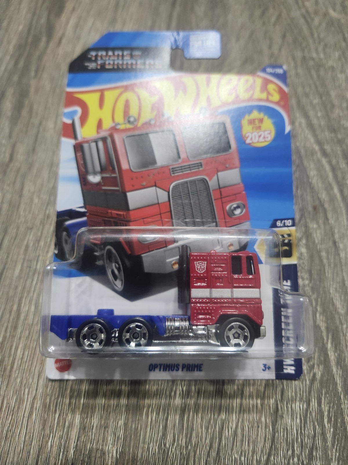 Optimus Prime CAB 27/250 Hot Wheels 2025 HYW26 Screen Time 1/10 Transformers