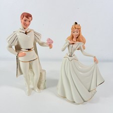 Lenox Sleeping Beauty- Princess Aurora & Prince Phillip Porcelain Figurines Lot