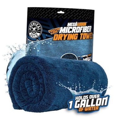  Megalodon Microfiber Drying Towel with Twisted Loop Technology, Super Plush 