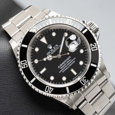 Rolex Submariner 16610 Silver Oyster Bracelet with Black Bezel 2