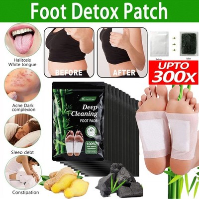 300 Stück Entgiftungspflaster Fusspflaster Detox Pflaster Bambus Foot Patch Pads
