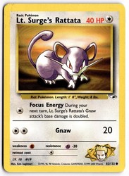 Lt. Surge's Rattata 82/132 Gym Heroes Common