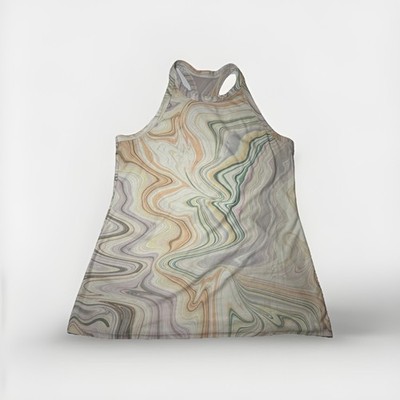 Old Navy Go Dry Ultralite Racerback Tank Top Women s S Marble Print Activewear