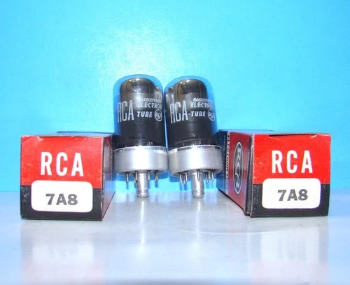 7A8 NOS RCA amplifier vintage loctal vacuum tubes 2 valves radio audio tested