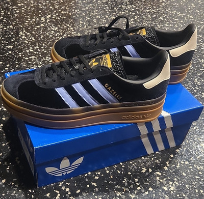 adidas Gazelle Bold J Unisex Kids Athletic Sneaker Black/Blue US 6.5 JR5965