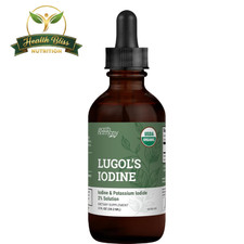 Earth Harmony Lugol  s Iodine 2 Solution 2 fl oz Dropper Bottle New