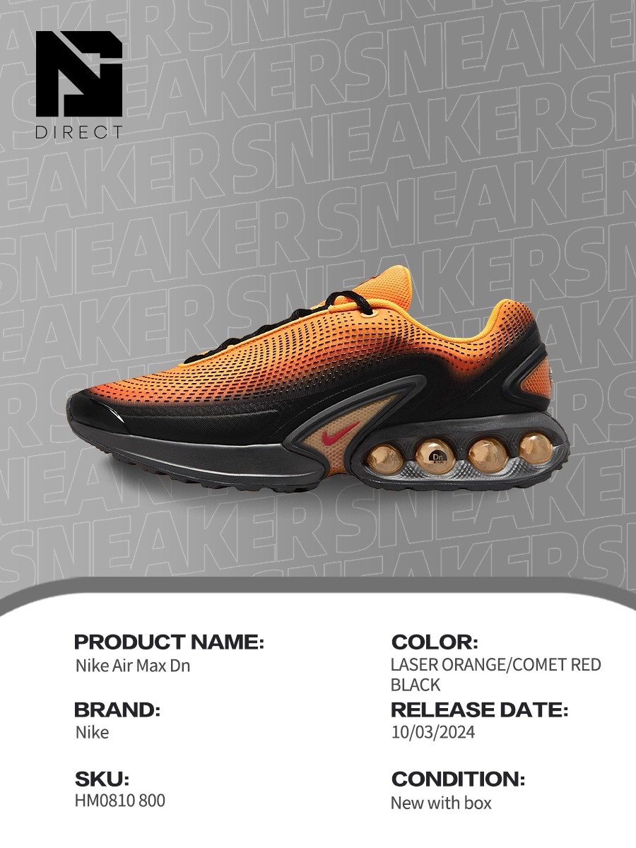 Nike Air Max DN SE Laser Orange Black Mens Size 11.5 HM0810-800 New Authentic Nike Air Max DN SE Laser Orange Black Total Comet Red Nby  main image 2