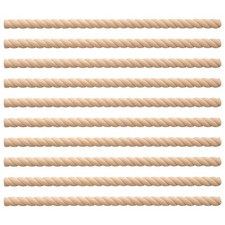 10Pcs Decorative Beaded Wood Trim Half Wooden Beads Trim Molding Unfinished