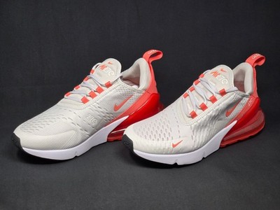 Nike Air Max 270 Womens Size 7.5 White Coral Orange Pink Black AH6789-017 NBY