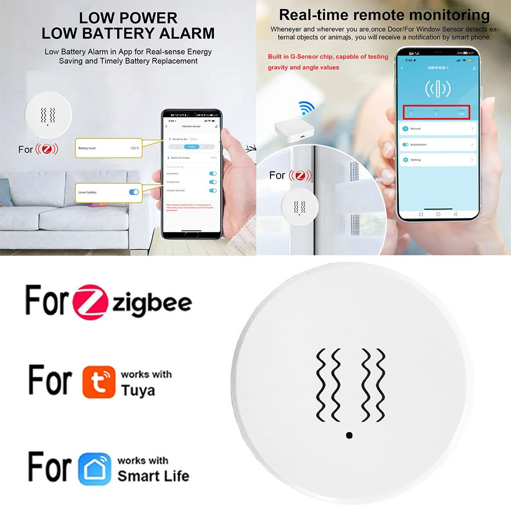 Smart Home Vibration Sensor for Enhanced Security Automation