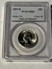 1957 d Washington Quarter NGC MS 65