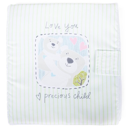 DEMDACO Love You Precious Child Green Striped 8 x 8 Plush Children's Soft Bo...