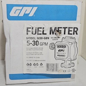 GPI M30-G8N Fuel Meter 5-30 GPM U S  Gallon Version Die Cast Aluminum