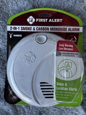 First Alert Hardwired 2-in-1 Smoke  Carbon Monoxide Alarm/Voice Location Alert