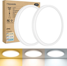 Plafoniera Led Soffitto [2 Pezzi] - 3000K/4000K/6500K Plafoniere Moderna, 18W 18