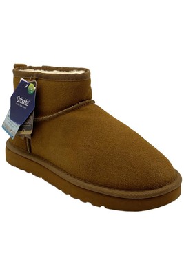 Lamo Women's Kora Short Water Resistant Suede Boots Chestnut