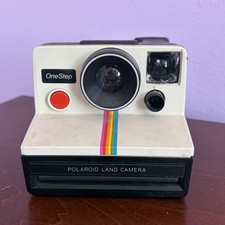 Vintage Polaroid One Step Plus Instant Land Camera with Rainbow Stripe Untested