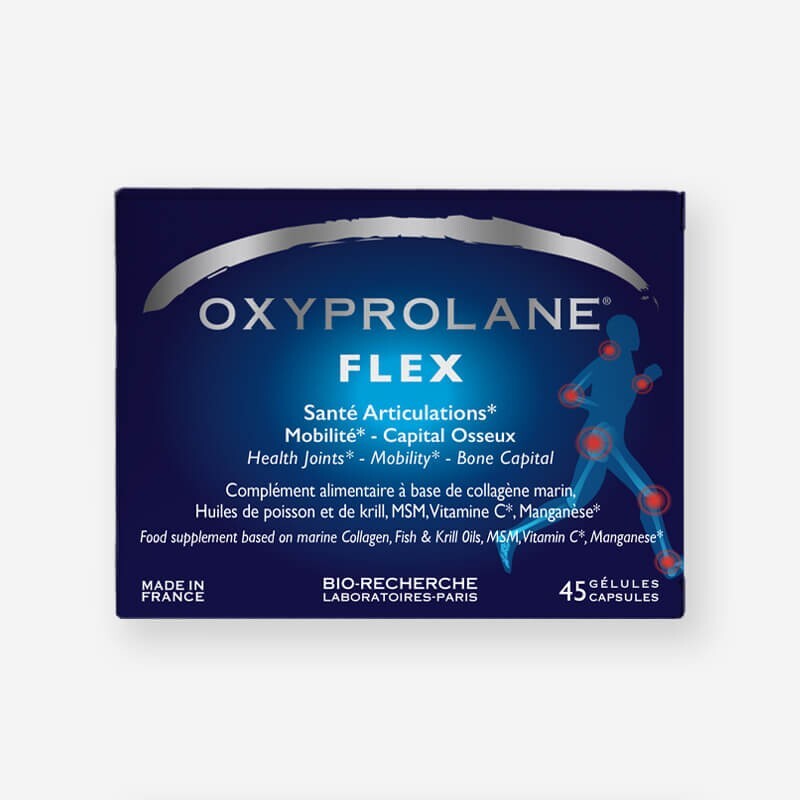Oxyprolane Flex 45 gélules pour les seniors souffrant de baisse de mobilité articulaire