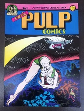 PRINT MINT 5”X7” Oversize Postcard ~ REAL PULP COMICS No. 1 ~ Roger Brand