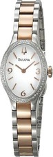 Bulova 98R190 Rose Gold & Silver Tone Stainless 60 Diamonds Ladies Watch $1,050