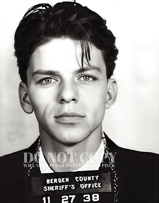 Frank Sinatra Mugshot Photograph 8 X 10 - 1938 New Jersey Mug shot