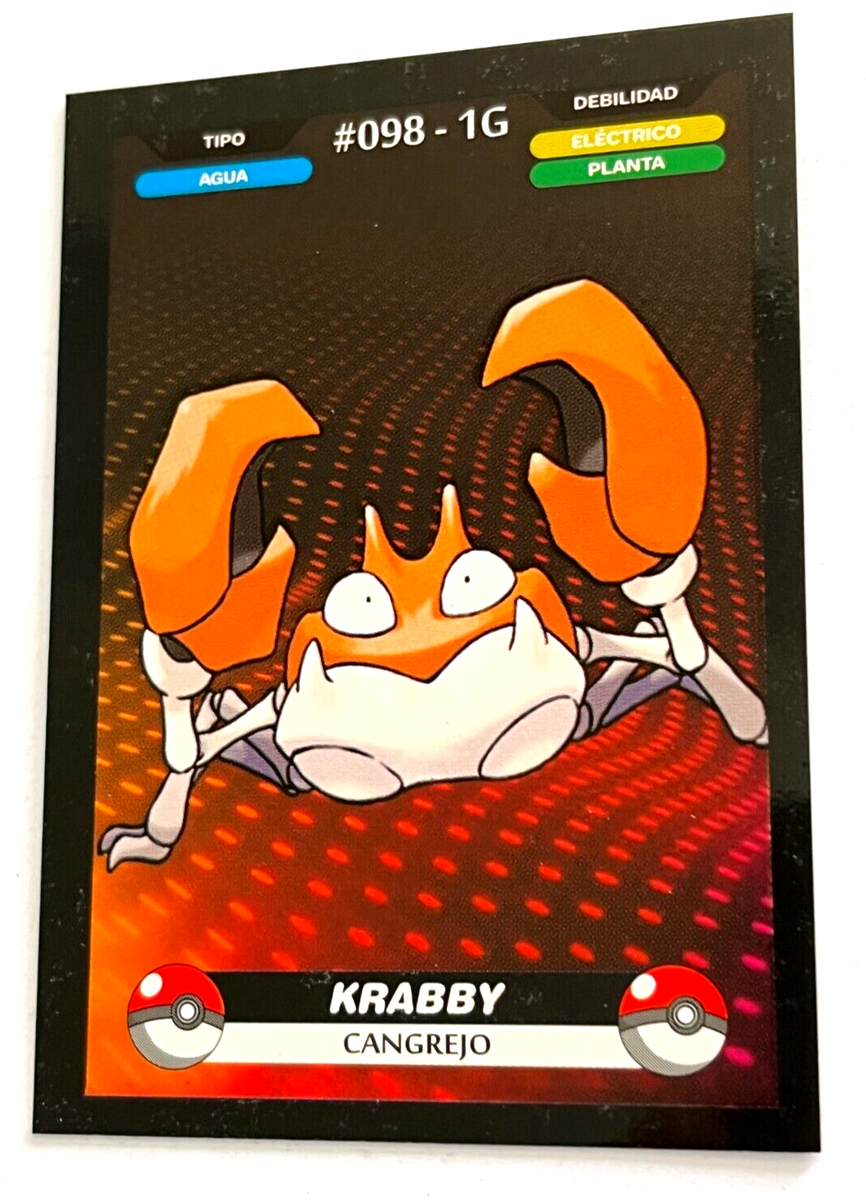 2025 POKEMON KANTO CREALASER TCG Card #098 KRABBY Peru Edition | eBay