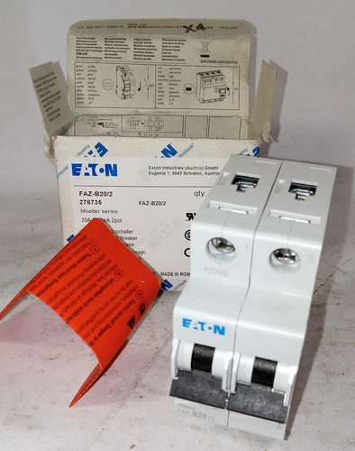 1 NEW EATON FAZ-B20/2 MOELLER SERIES MINI CIRCUIT BREAKER NIB/NNB *MAKE OFFER*