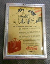 Coca - Cola alte Reklame im Bilderrahmen (404)