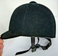 International Equestrian Riding Helmet Model 1068 Black Velvet, Size Medium