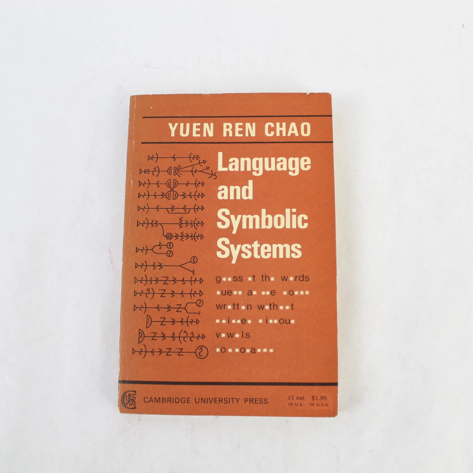 Language and Symbolic Systems by Yuen Ren Chao 1970 Paperback - Good Cond. - 画像1/5