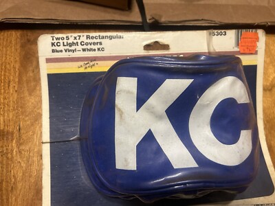 4 Couvercles Lumineux Rectangulaires Vintage KC HiLiTES 5 X 7 Pouces Bleu #5303 - NOS Neuf